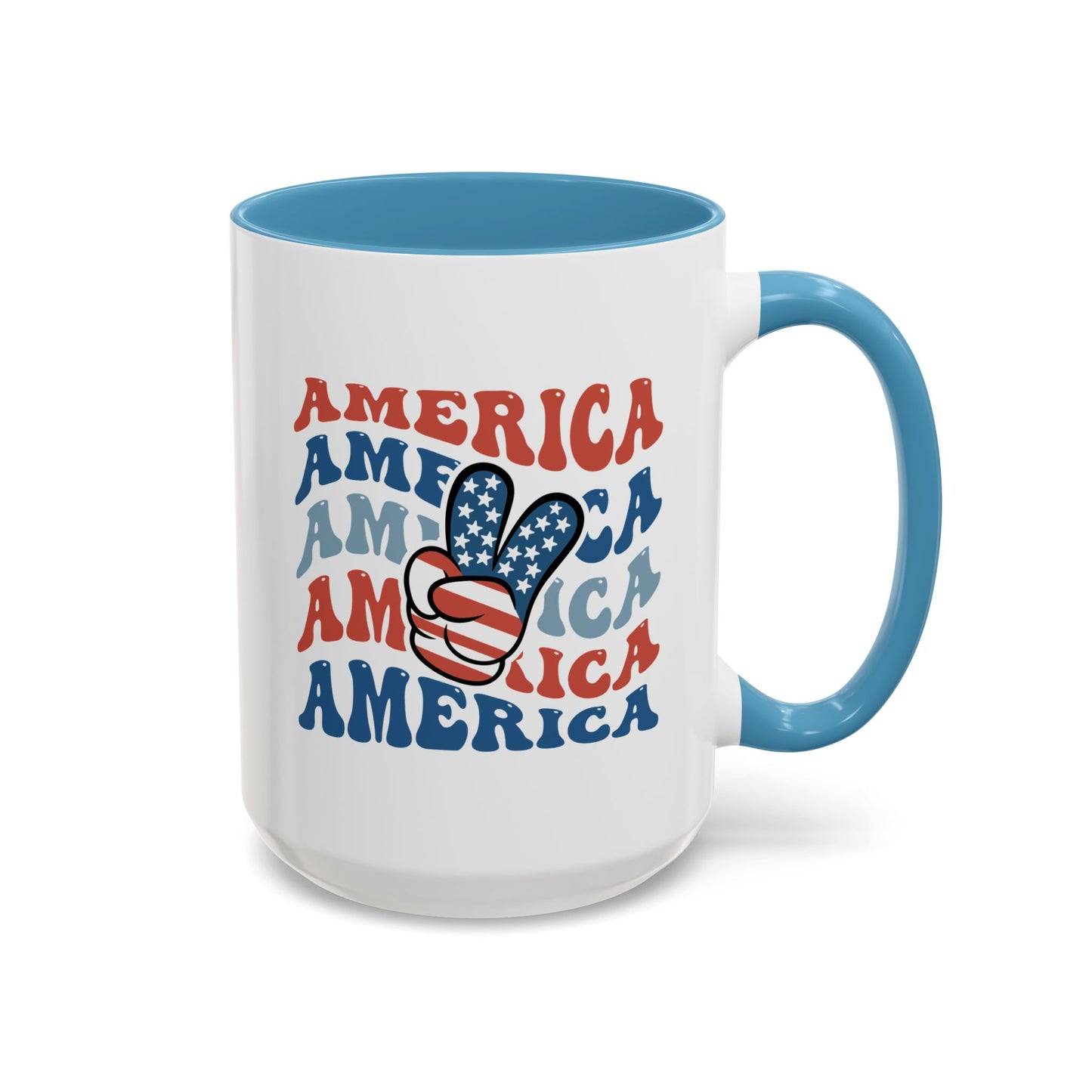 4th of July Mug - America peace Sign