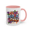 Wellness Mug - Good Vibes Only Graffiti Flowers