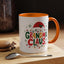 Christmas Mug - Grandma Claus Green Yellow & Red Text Hat Lights Stars