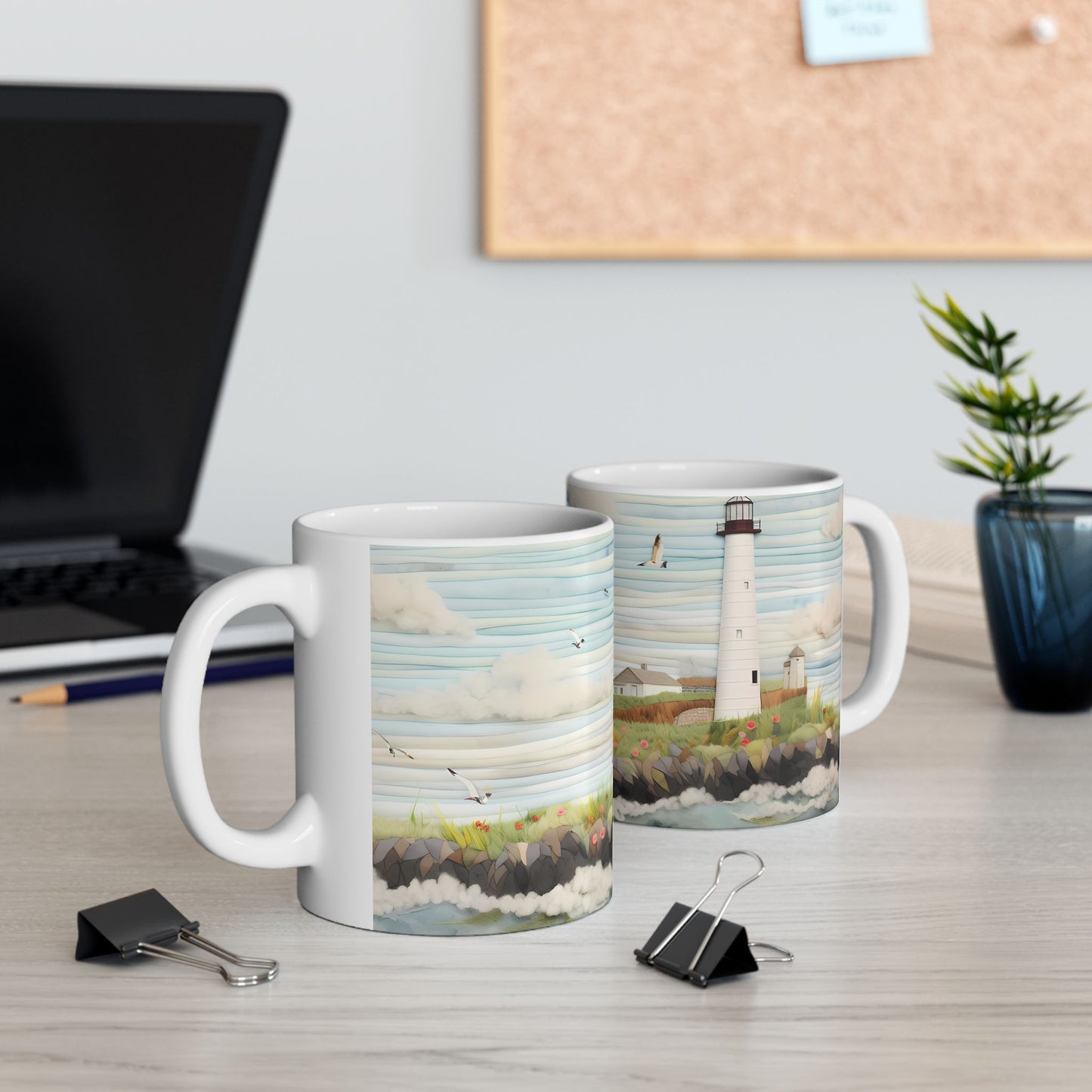 Artistic Mug - Felted Lighthouse