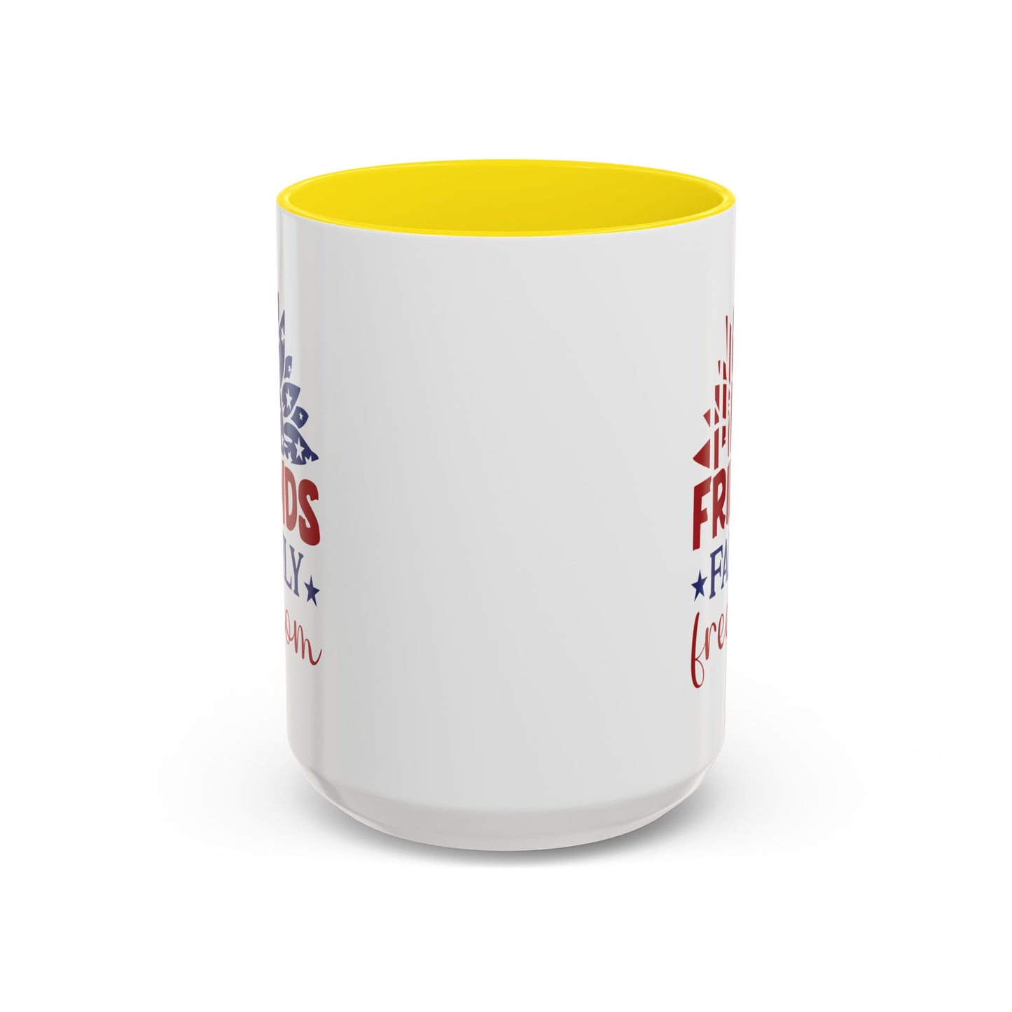 4th of July Mug - Friends Family Freedom Sunflower
