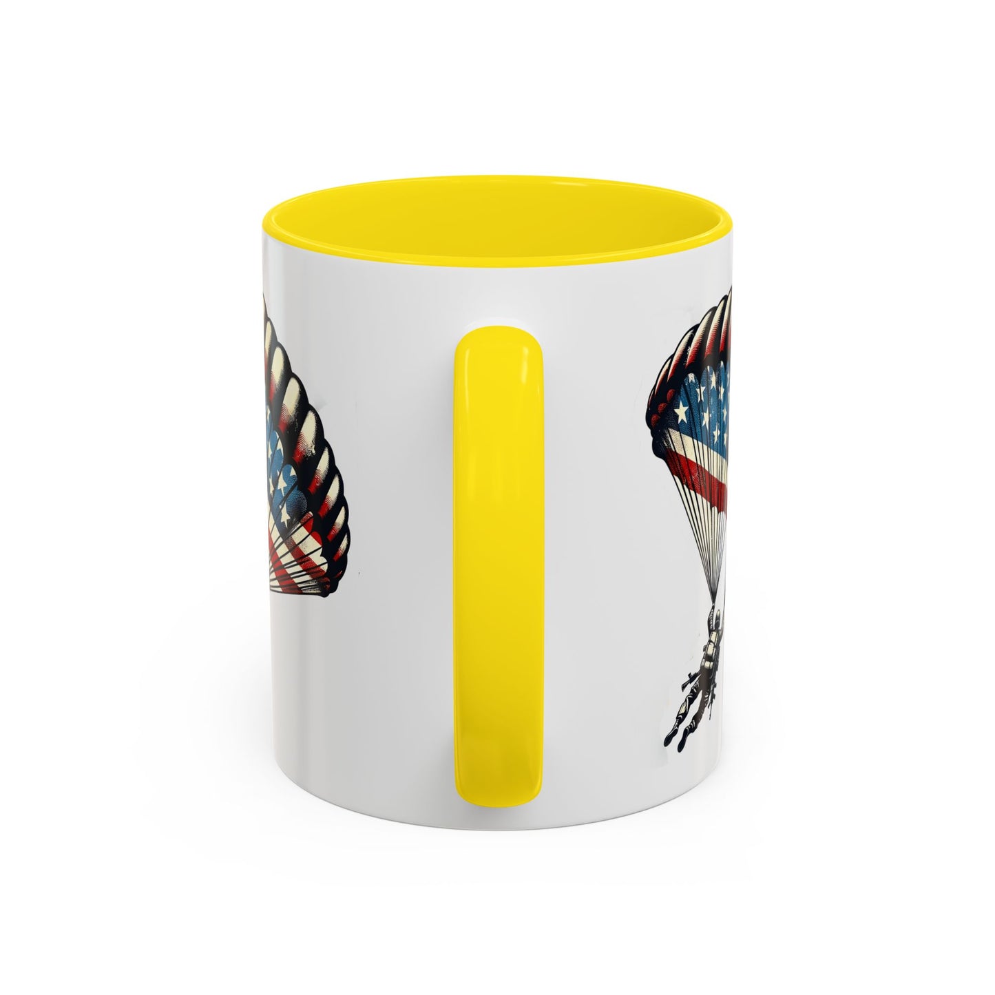 4th of July Mug - Airborne Soldier Parachute Flag