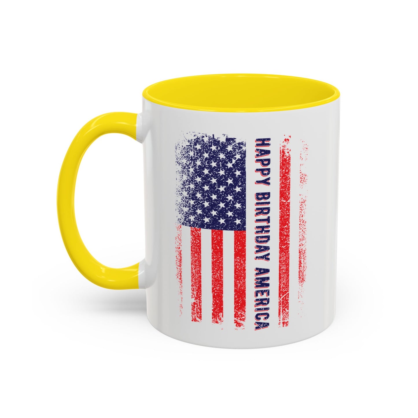 4th of July Mug - Happy Birthday America Flag