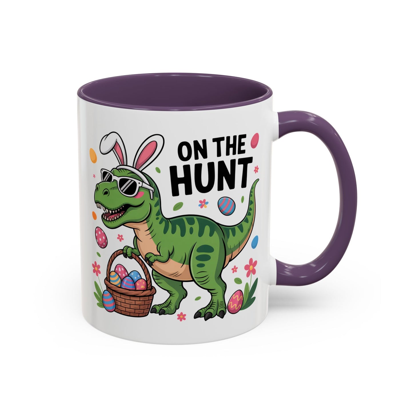 Easter Mug - On The Hunt Dinosaur