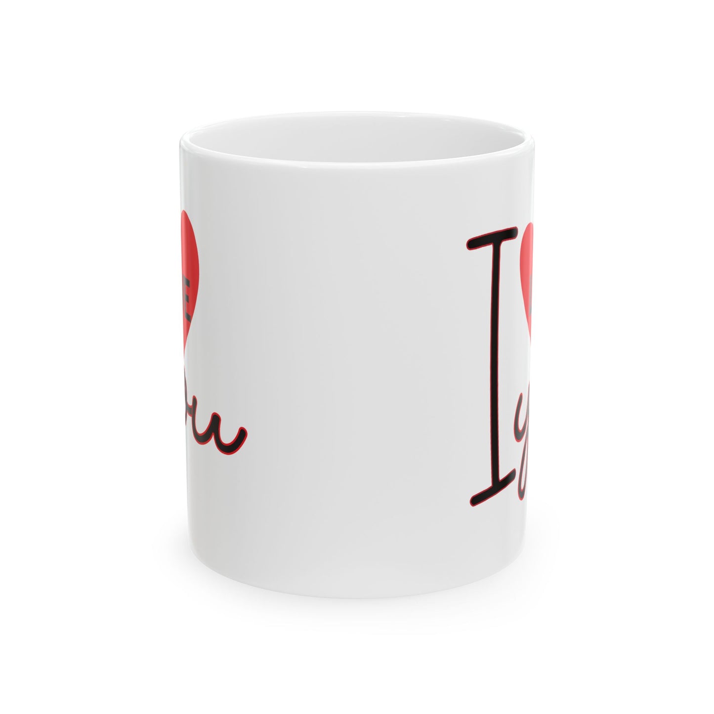 Valentine's Day Mug - I Love You Heart Graphic
