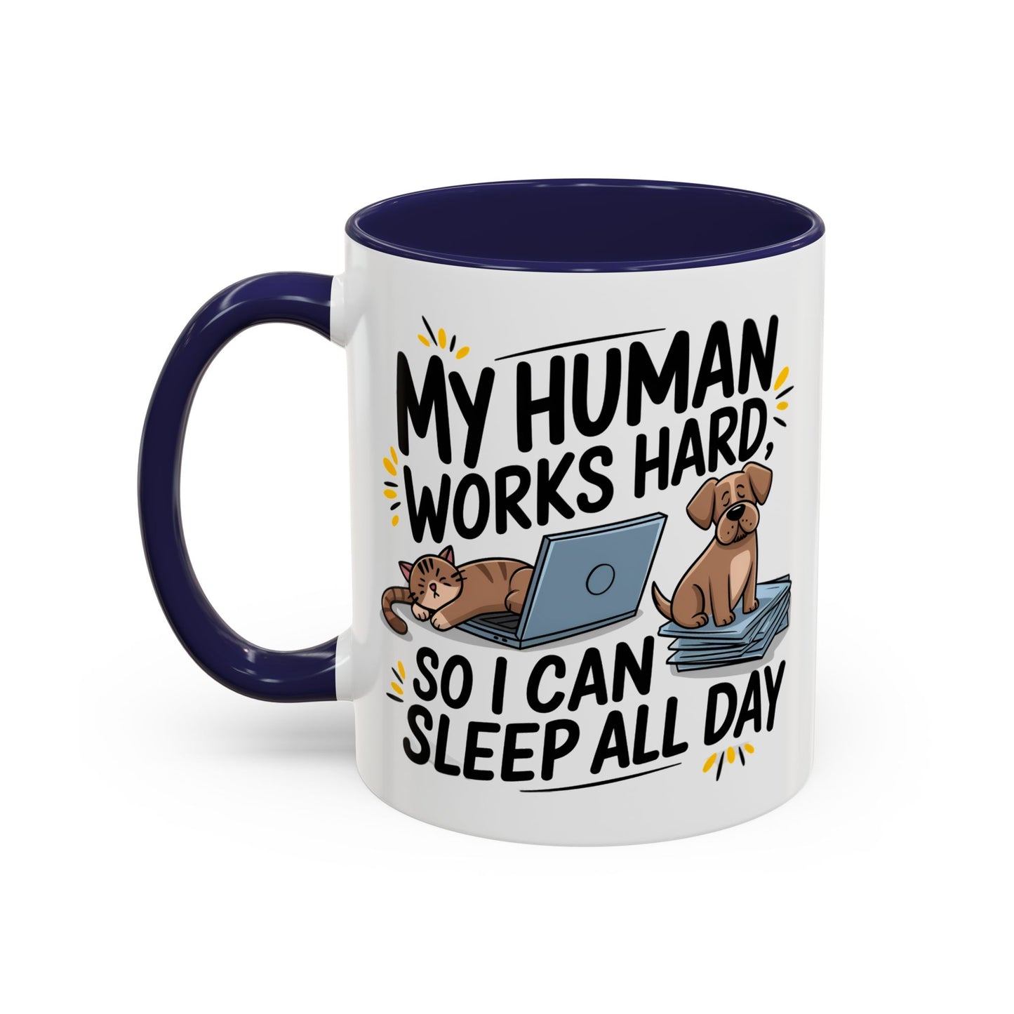Animal Mug - My Human Works Hard