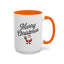 Christmas Mug - Merry Christmas Black Text Santa Present