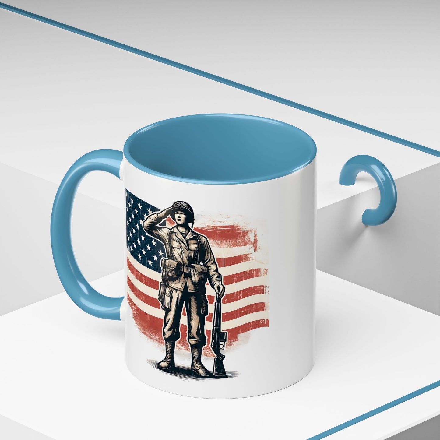 4th of July Mug - American Soldier Flag