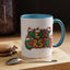 Christmas Mug - Merry Christmas Green Yellow & Red Text Hats
