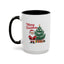 Christmas Mug - Merry Christmas Red Text Santa Tree Presents