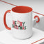 Christmas Mug - Merry Christmas Green & Red Text Santa