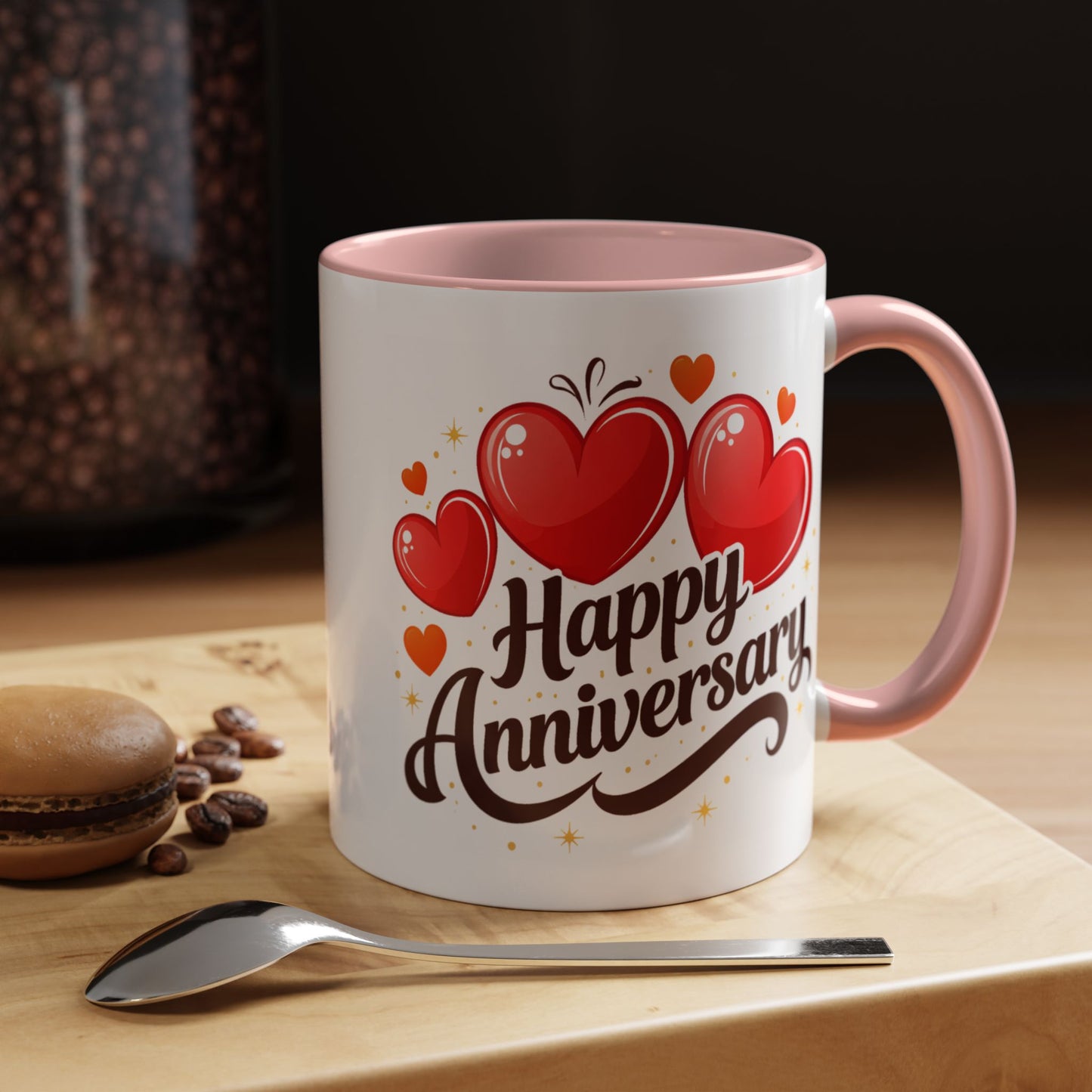 Anniversary Mug - Happy Anniversary Hearts