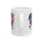 4th of July Mug - Patriotic USA Flowers Heart