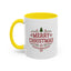 Christmas Mug - Merry Christmas Maroon Text Tree Star