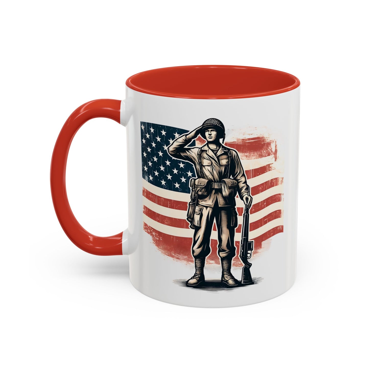 4th of July Mug - American Soldier Flag