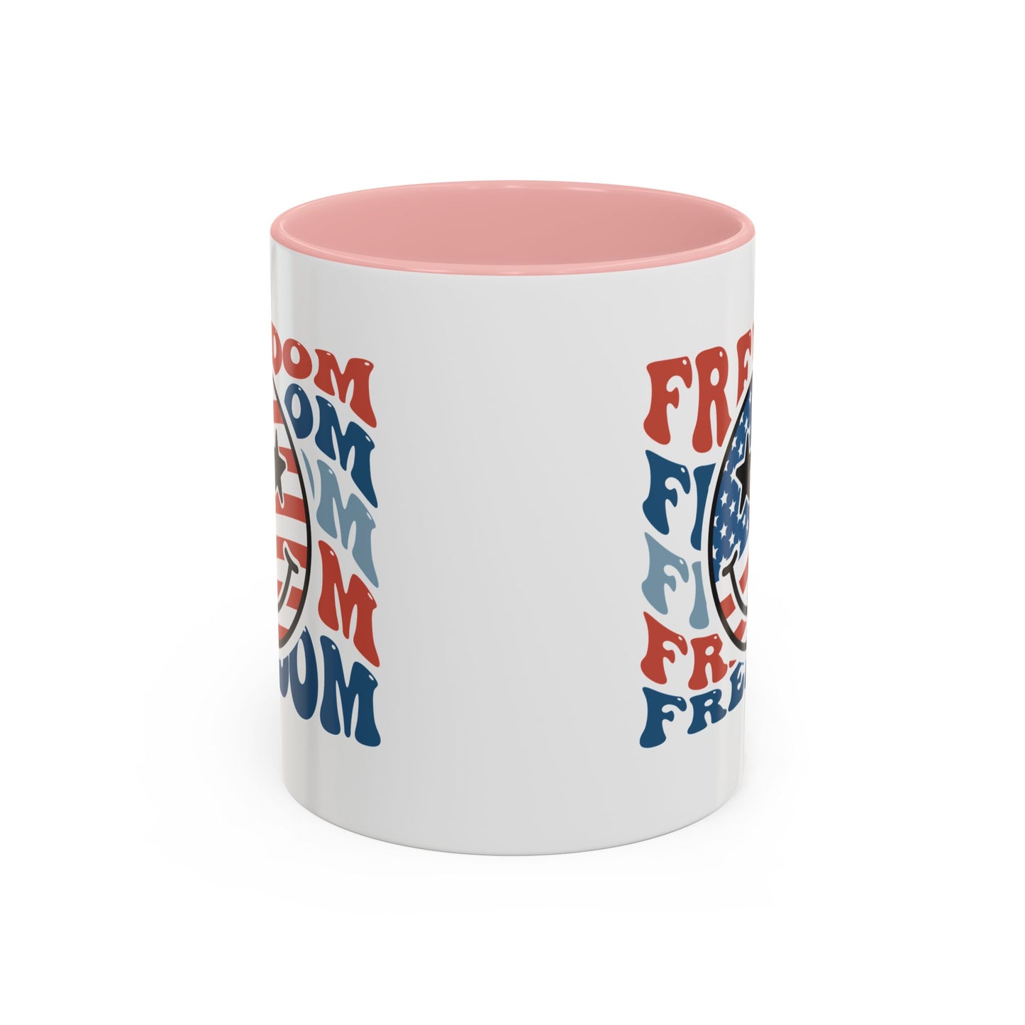 4th of July Mug - Freedom Smiley Face