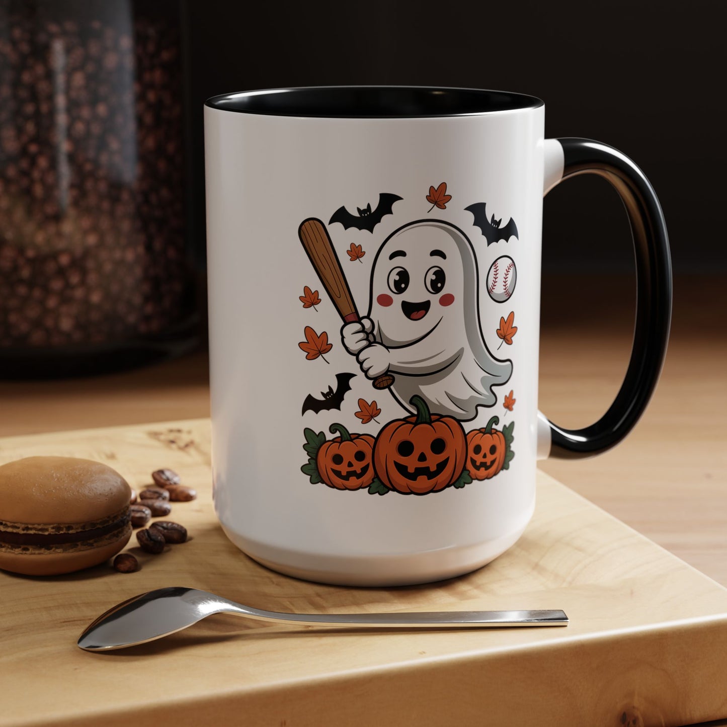 Halloween Mug - Ghost With Baseball Bat