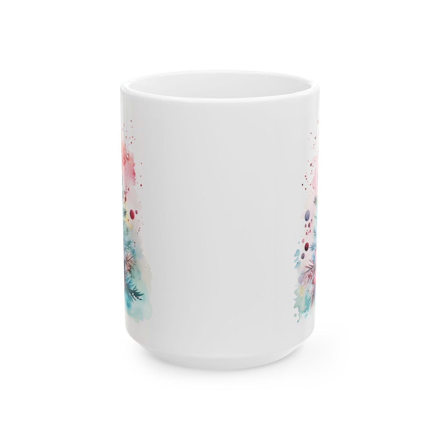 Christmas Mug - Christmas Tree and Mistletoe