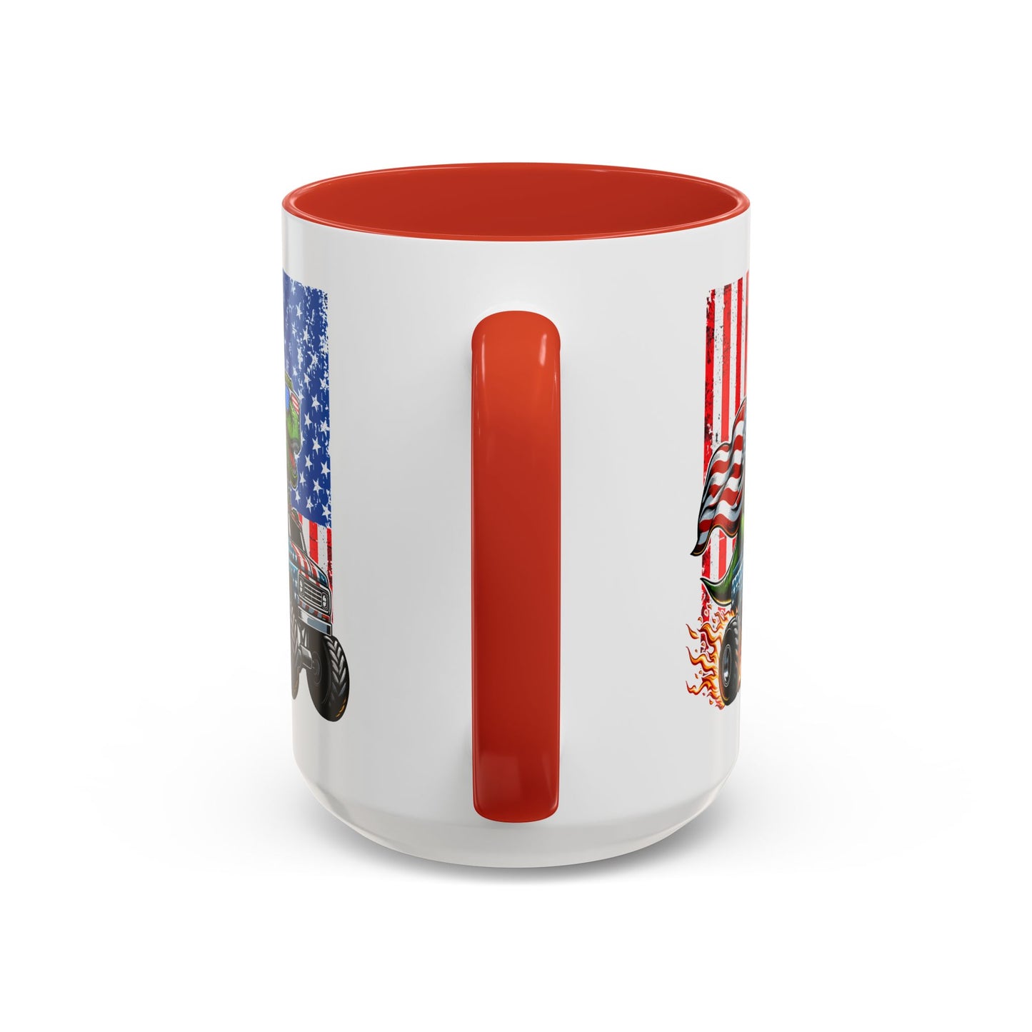 4th of July Mug - T Rex Riding Monster Truck