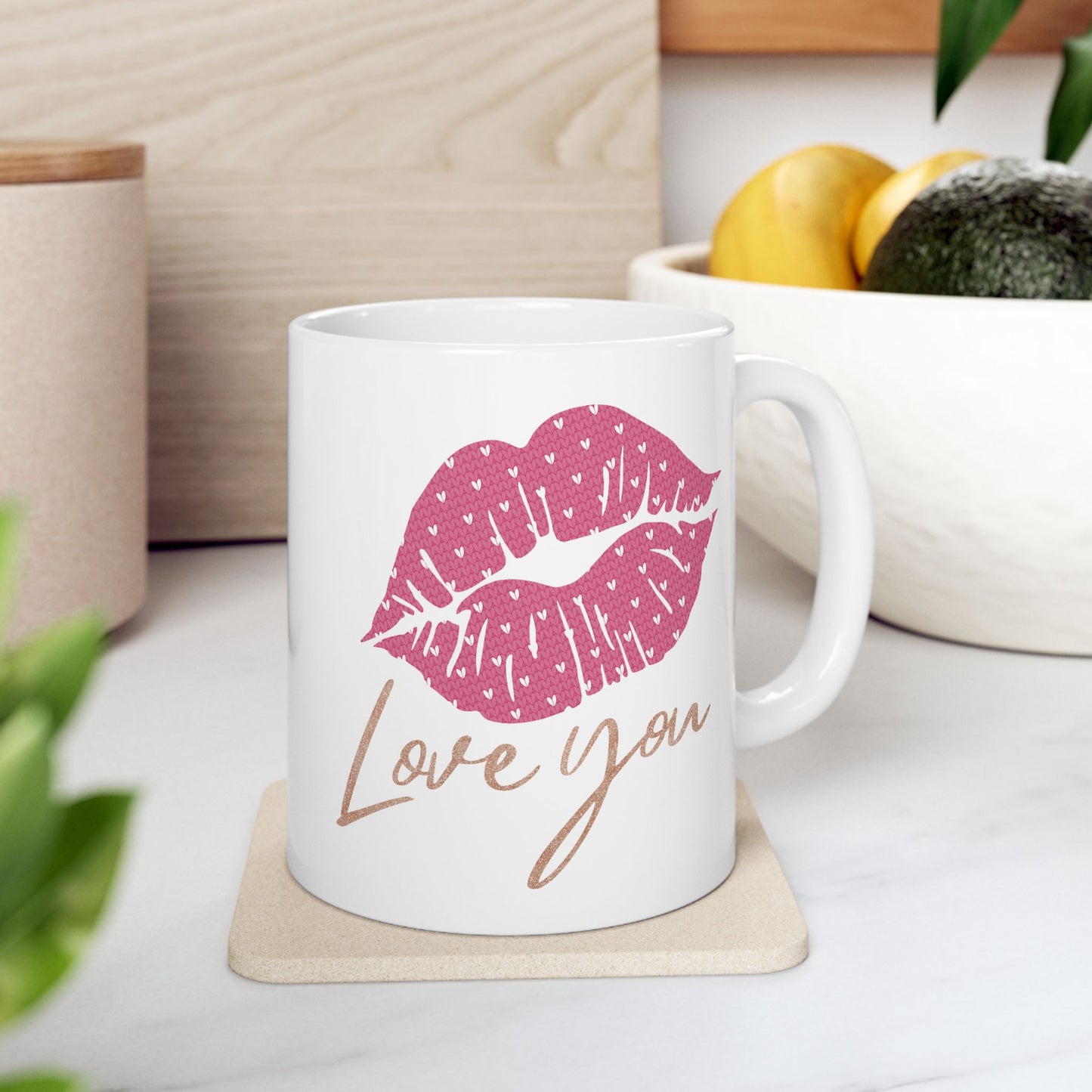 Anniversary Mug - Love You Lips Kiss