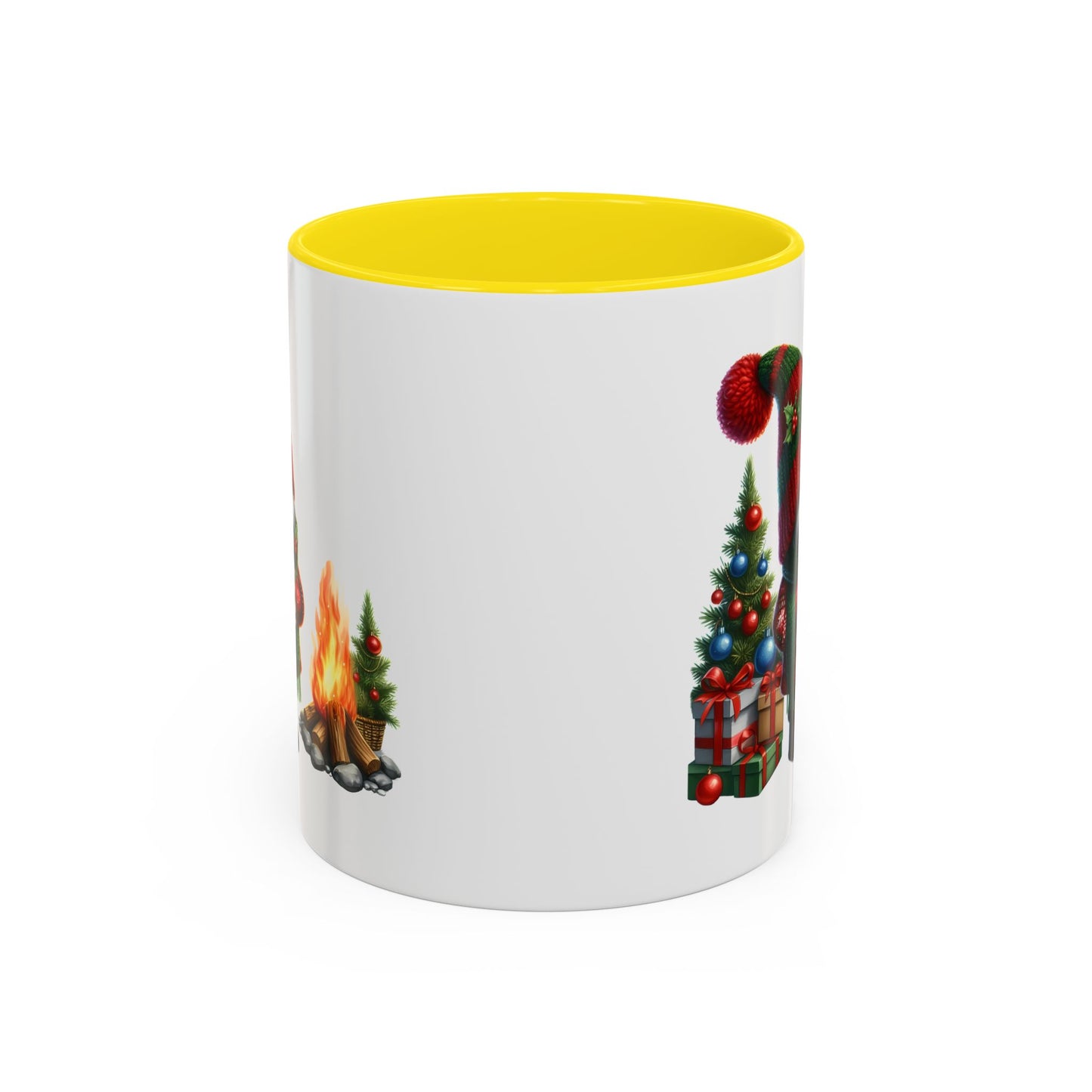 Christmas Mug - Gnome Presents and Fire