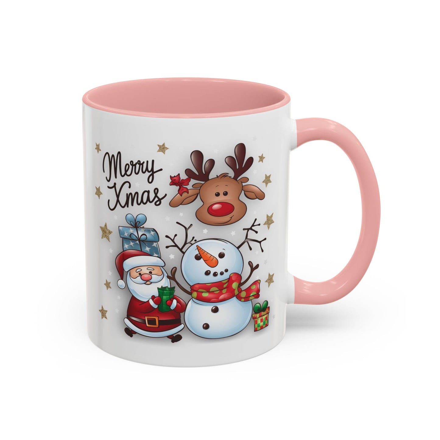 Christmas Mug - Merry Xmas Santa Snowman Reindeer
