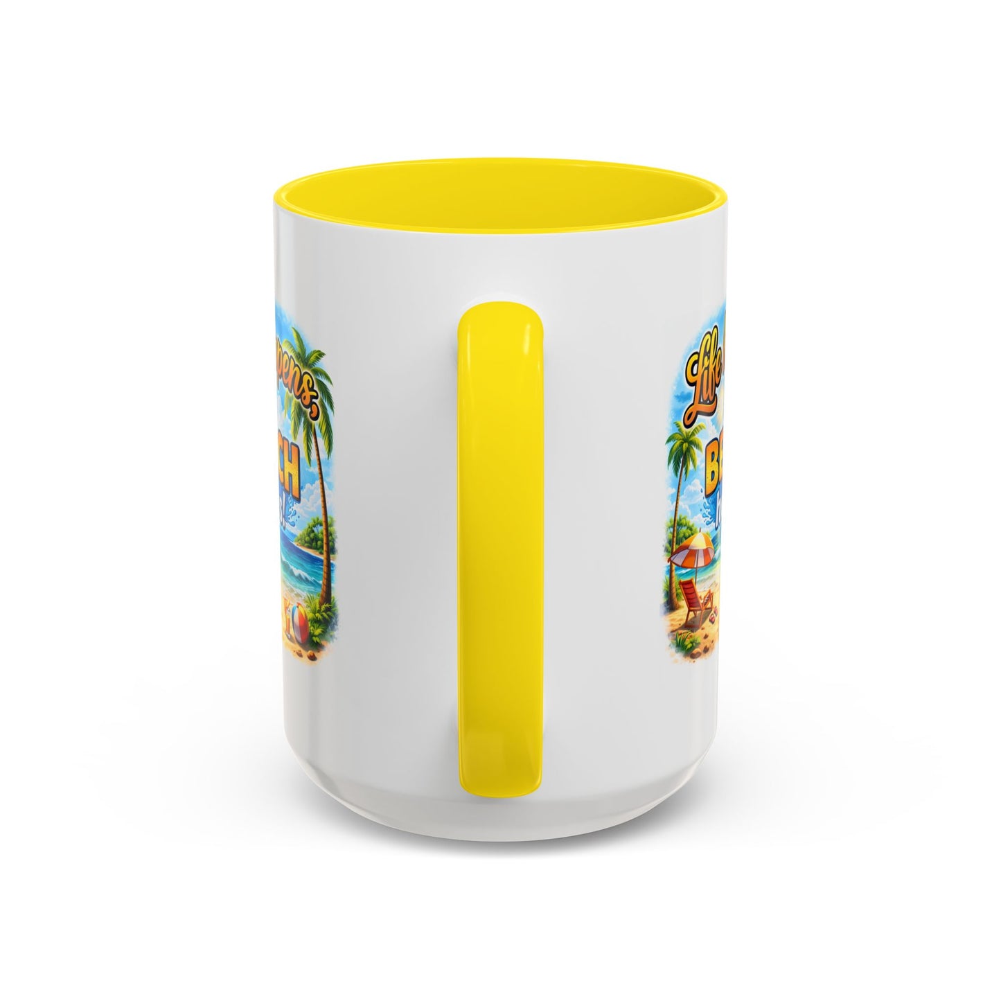 Humor Mug - Life Happens the beach Helps