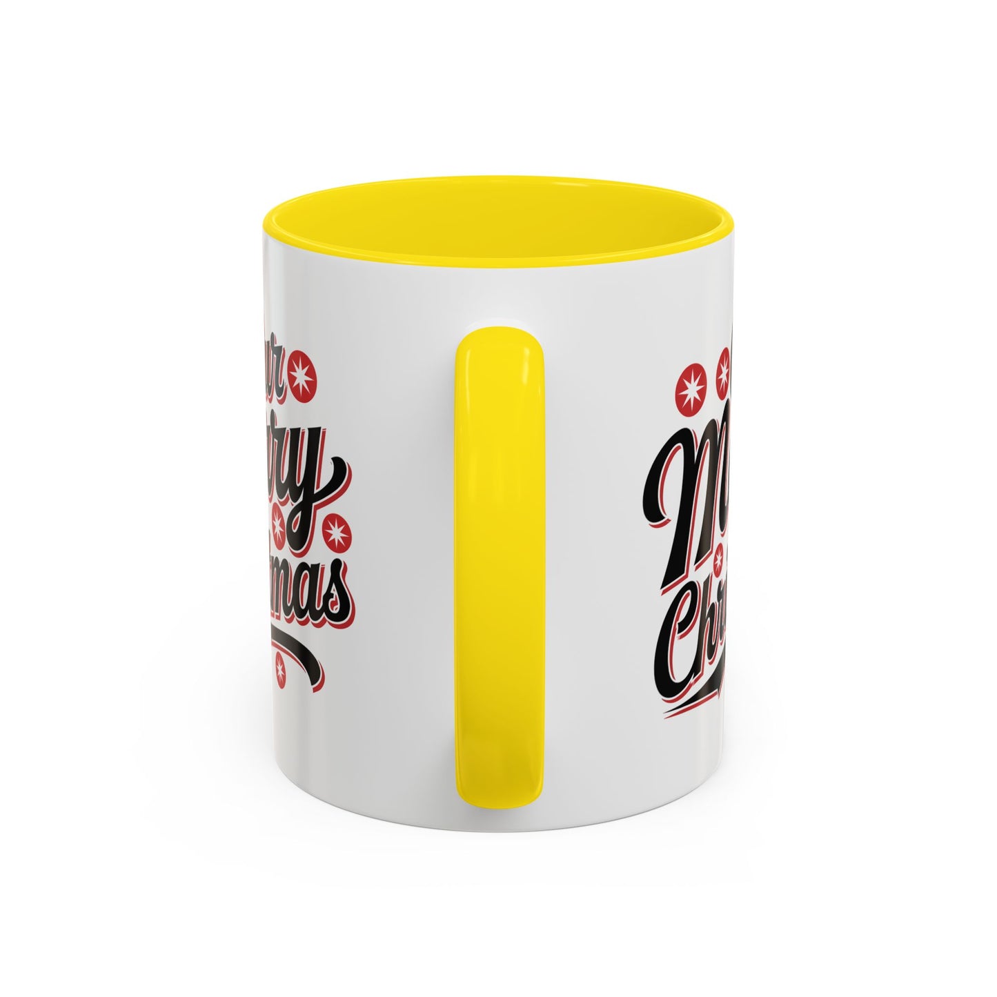 Christmas Mug - Merry Christmas Black Red & White Baseball Text