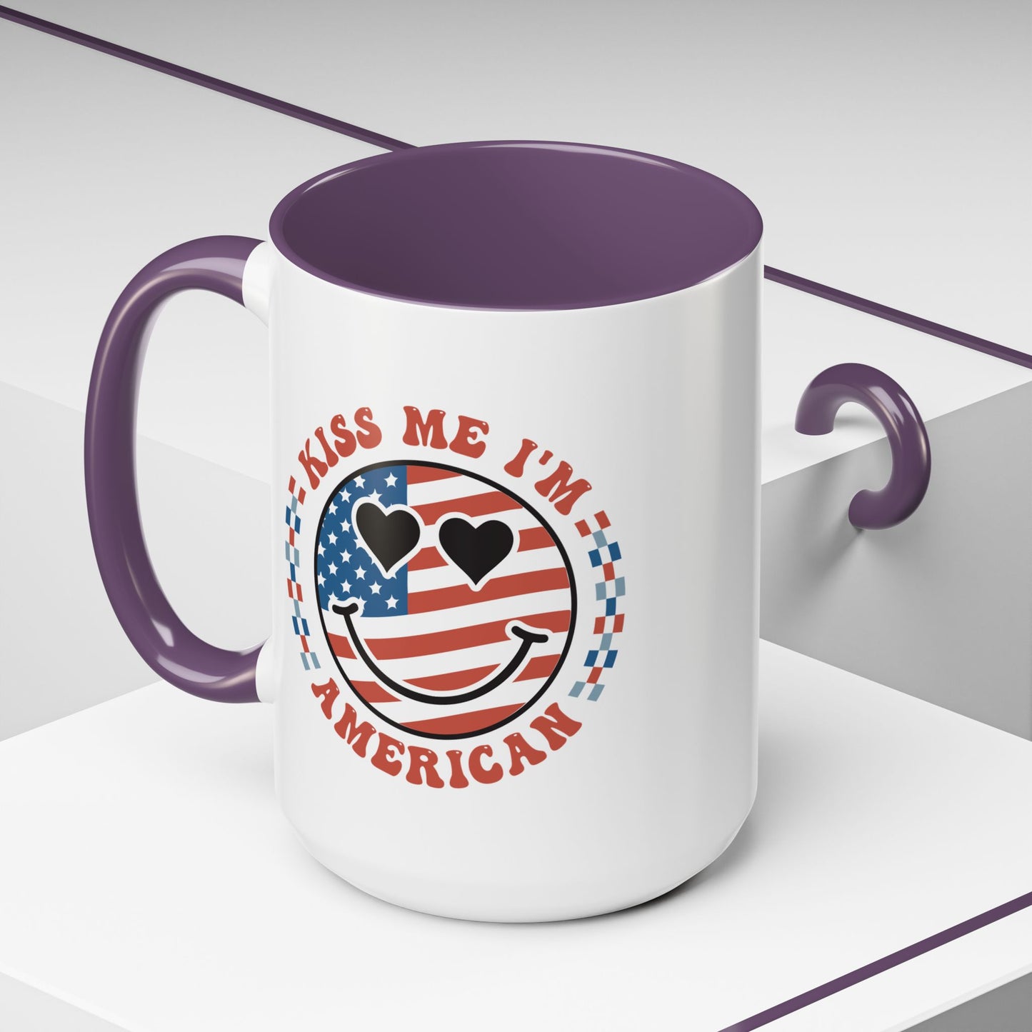 4th of July Mug - Kiss Me I'm American