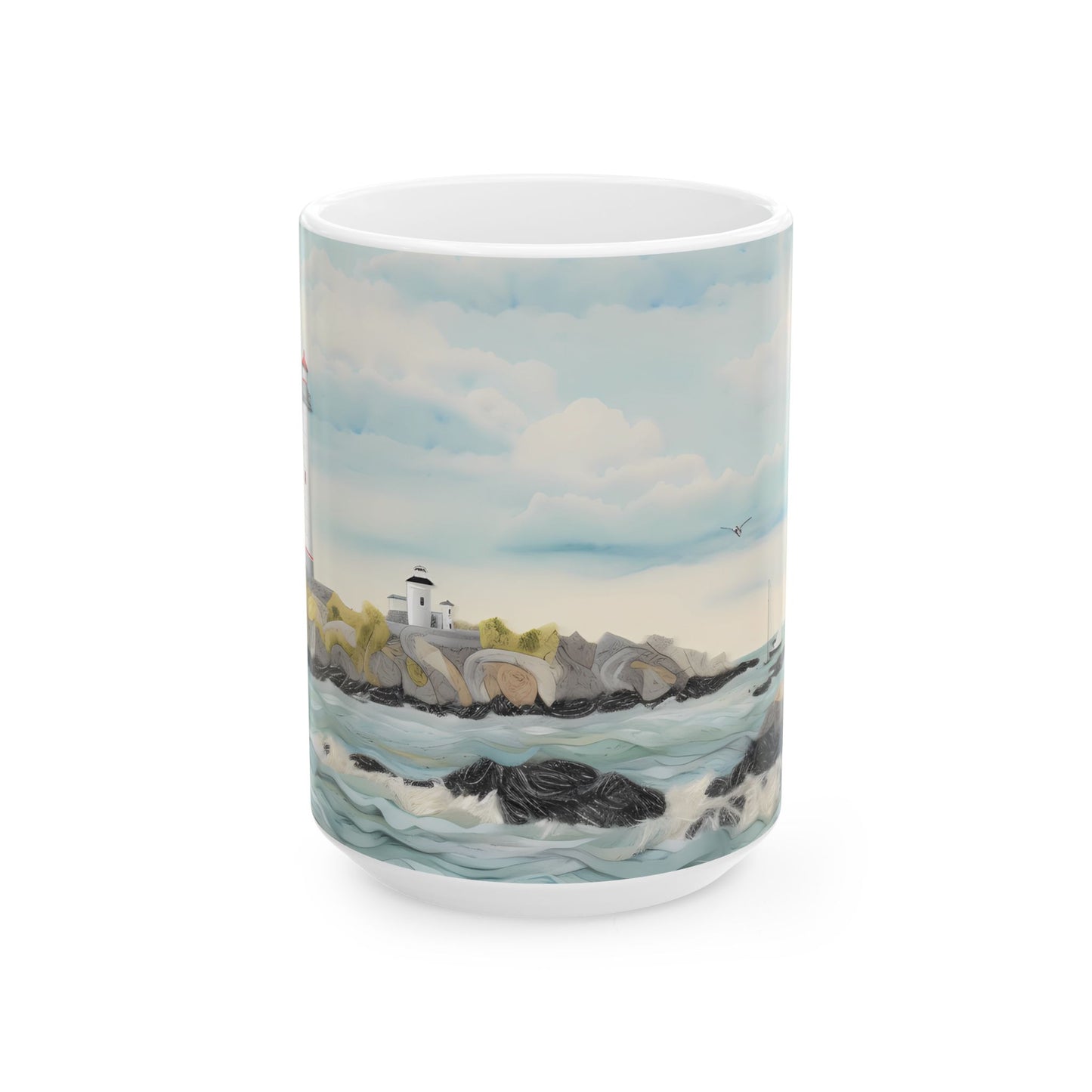 Artistic Mug - Felted Lighthouse 3