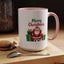 Christmas Mug - Merry Christmas Green & Red Text Santa Presents