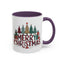 Christmas Mug - Merry Christmas Tartan Text Trees Presents