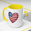 4th of July Mug - Heart American Flag
