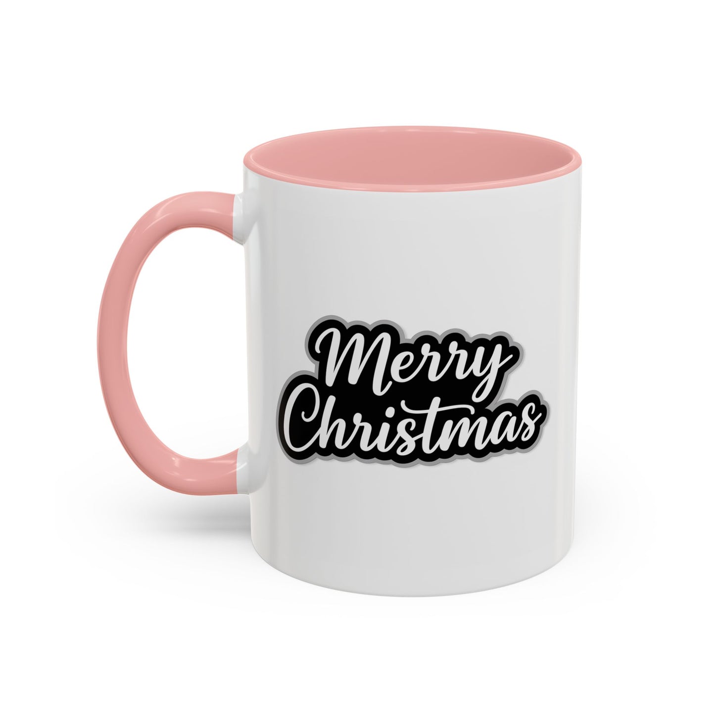 Christmas Mug - Merry Christmas White Black & Grey Text