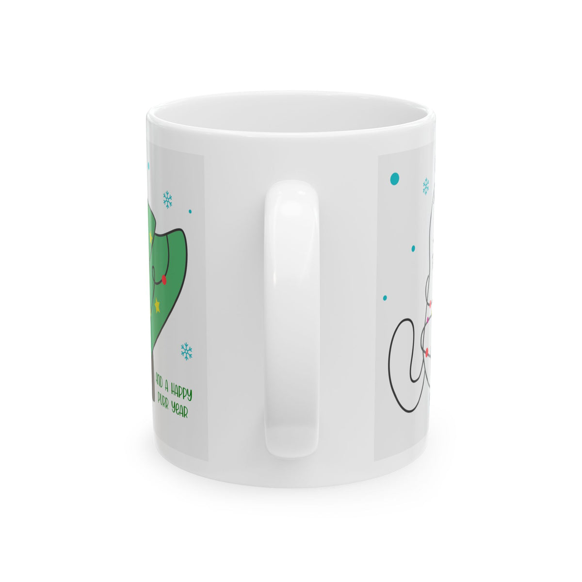 Chistmas Mug - Meowy Christmas Wrap