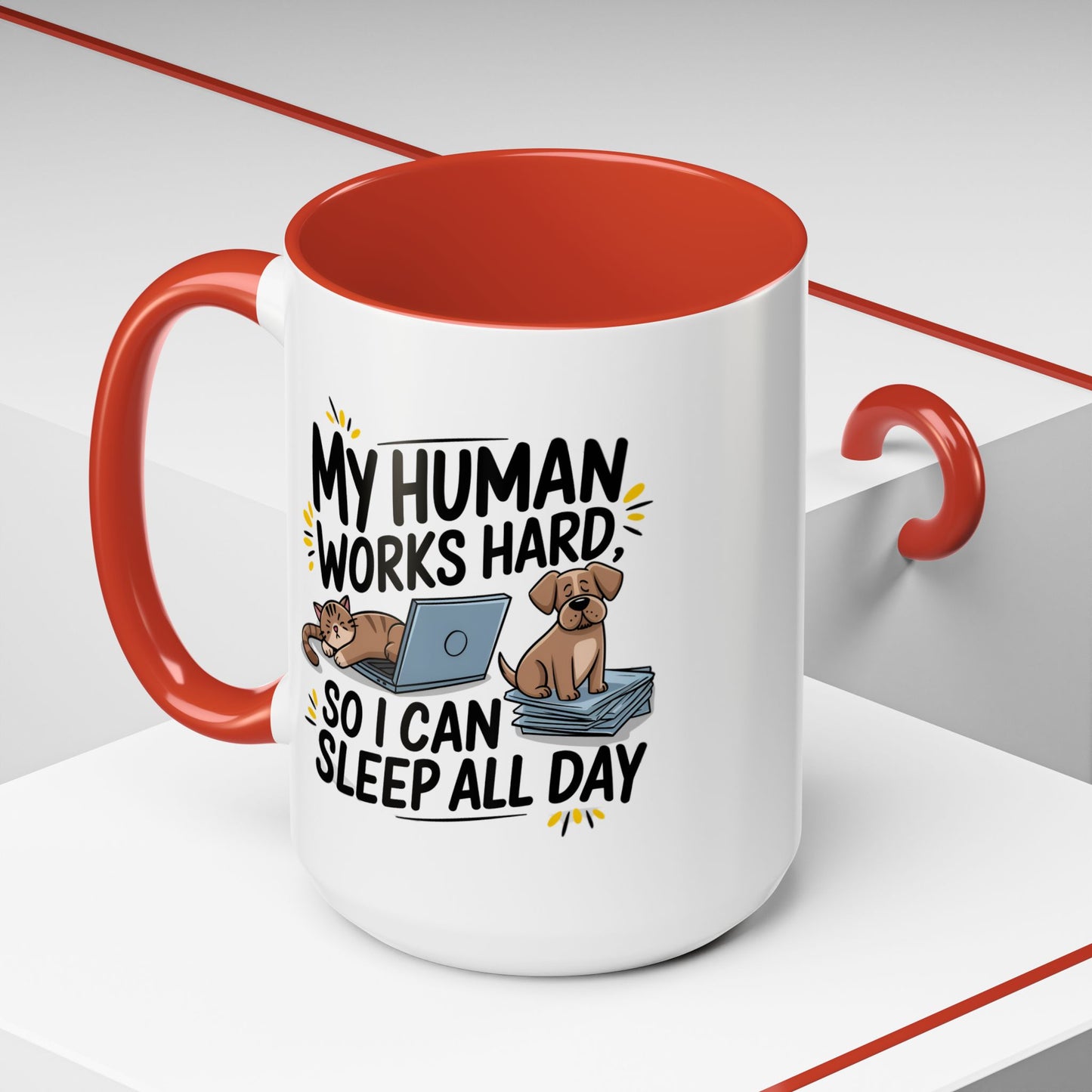 Animal Mug - My Human Works Hard