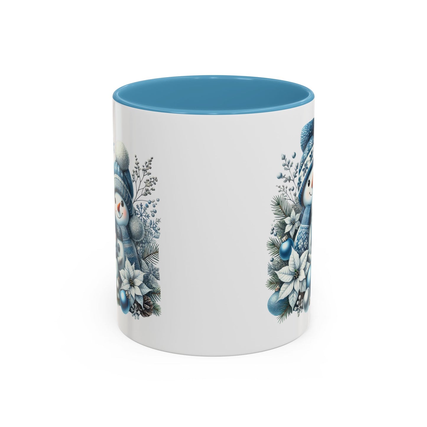 Christmas Mug - Blue Snowman Family