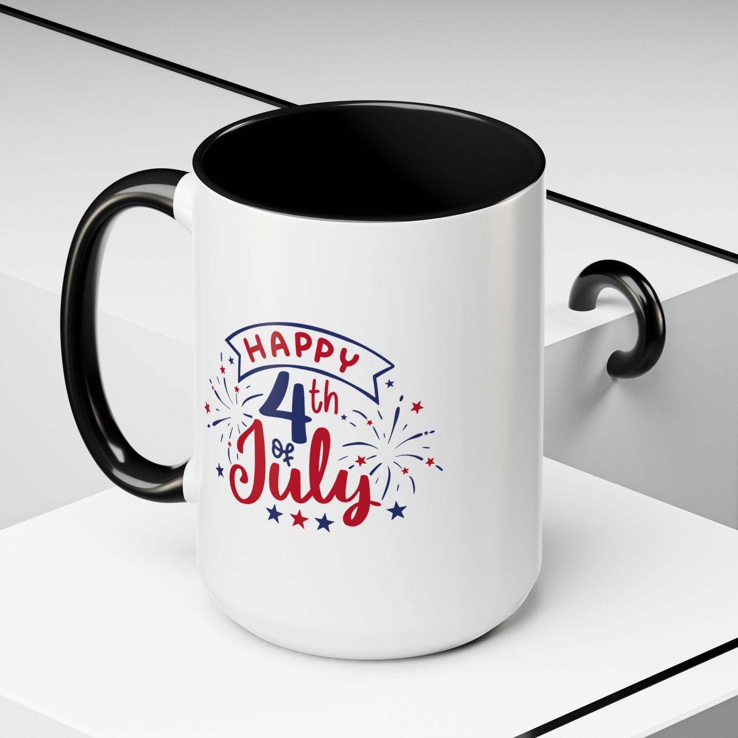 4th of July Mug - Happy 4th of July Fireworks