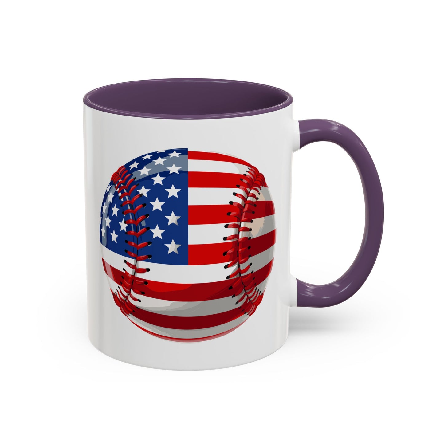 4th of July Mug - Baseball American Flag