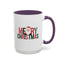 Christmas Mug - Merry Christmas Green & Red Text Santa