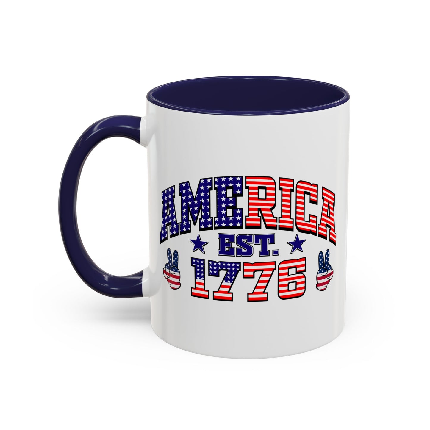 4th of July Mug - American Est 1776 Patriotic Flag