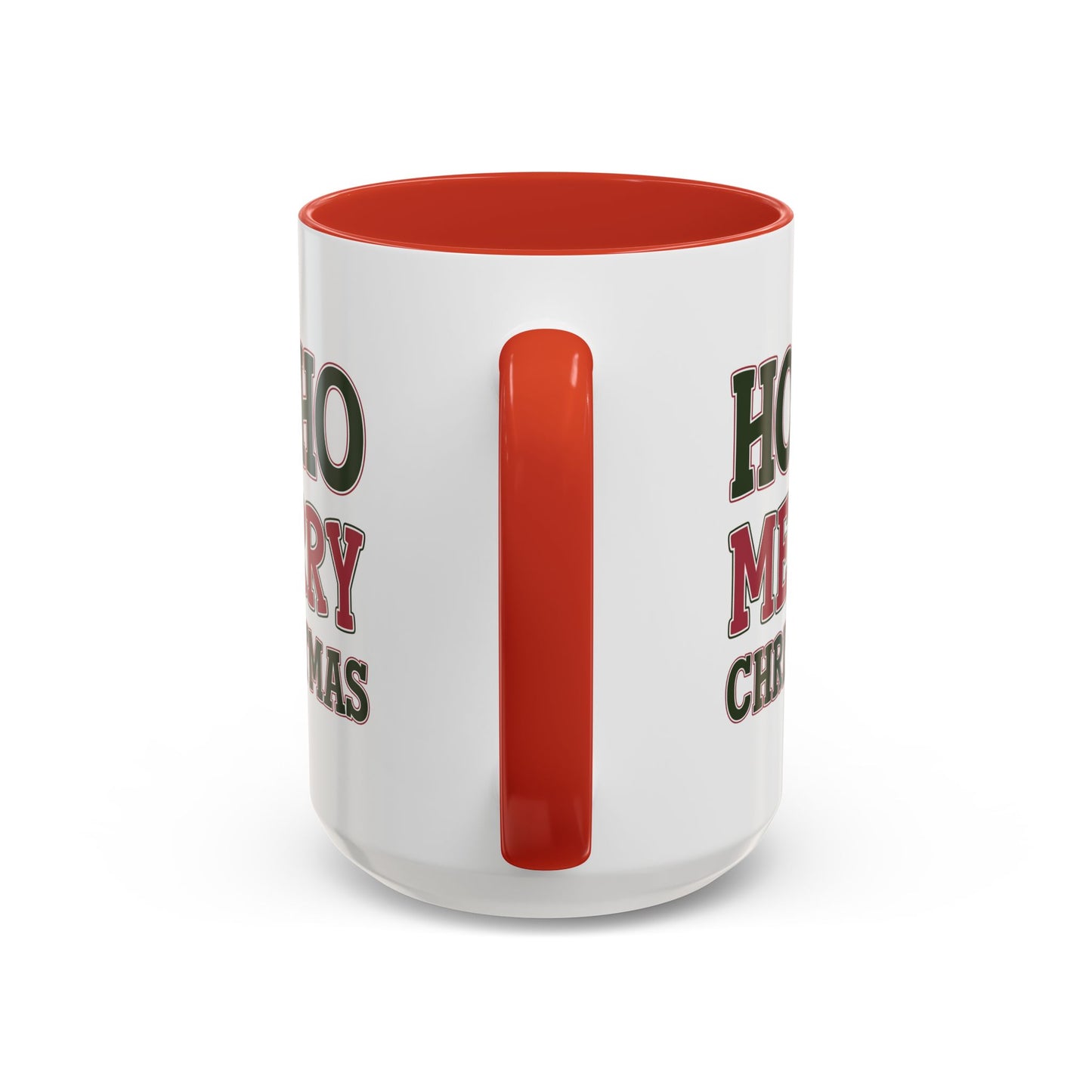 Christmas Mug - Ho Ho Ho Merry Christmas Red & Green Text 4