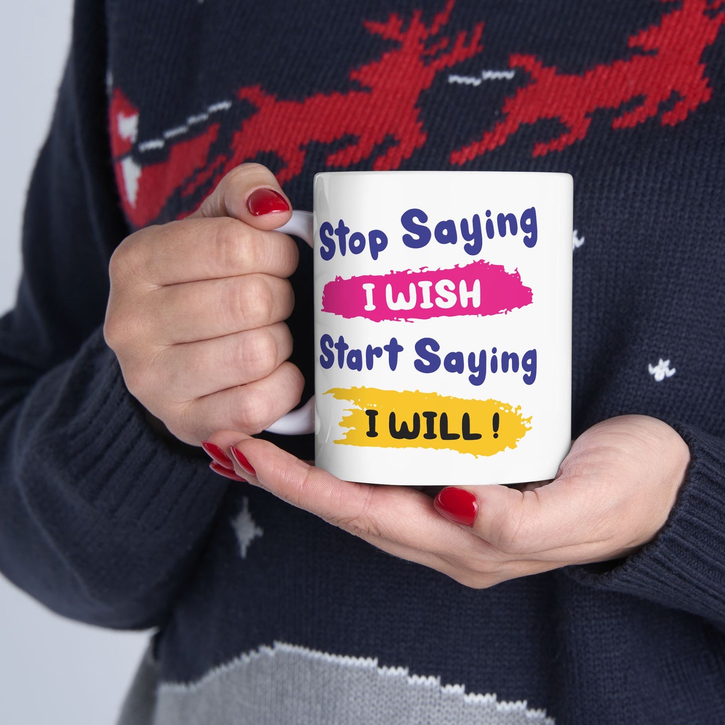 Motivation Mug - Stop Wishing Start Doing 1