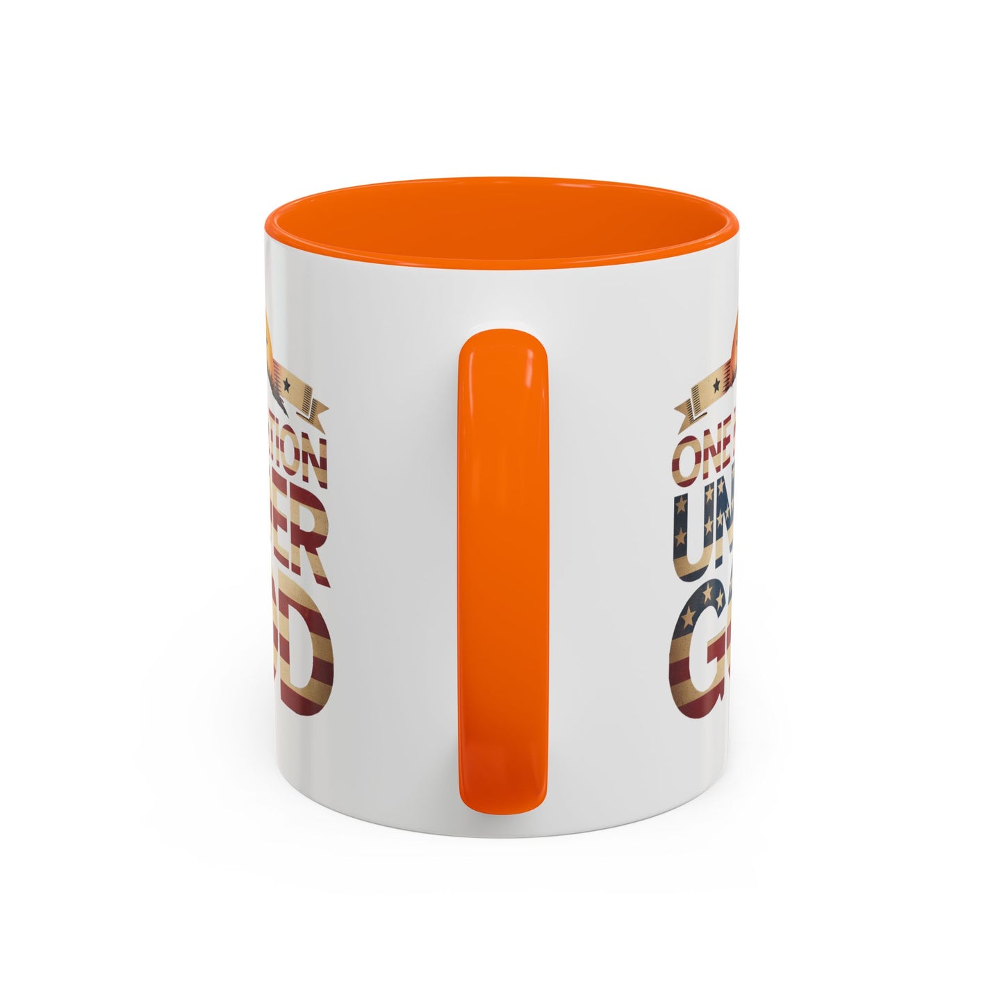 4th of July Mug - One Nation Under God Cross Flag