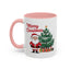 Christmas Mug - Merry Christmas Red Text Santa Tree Presents