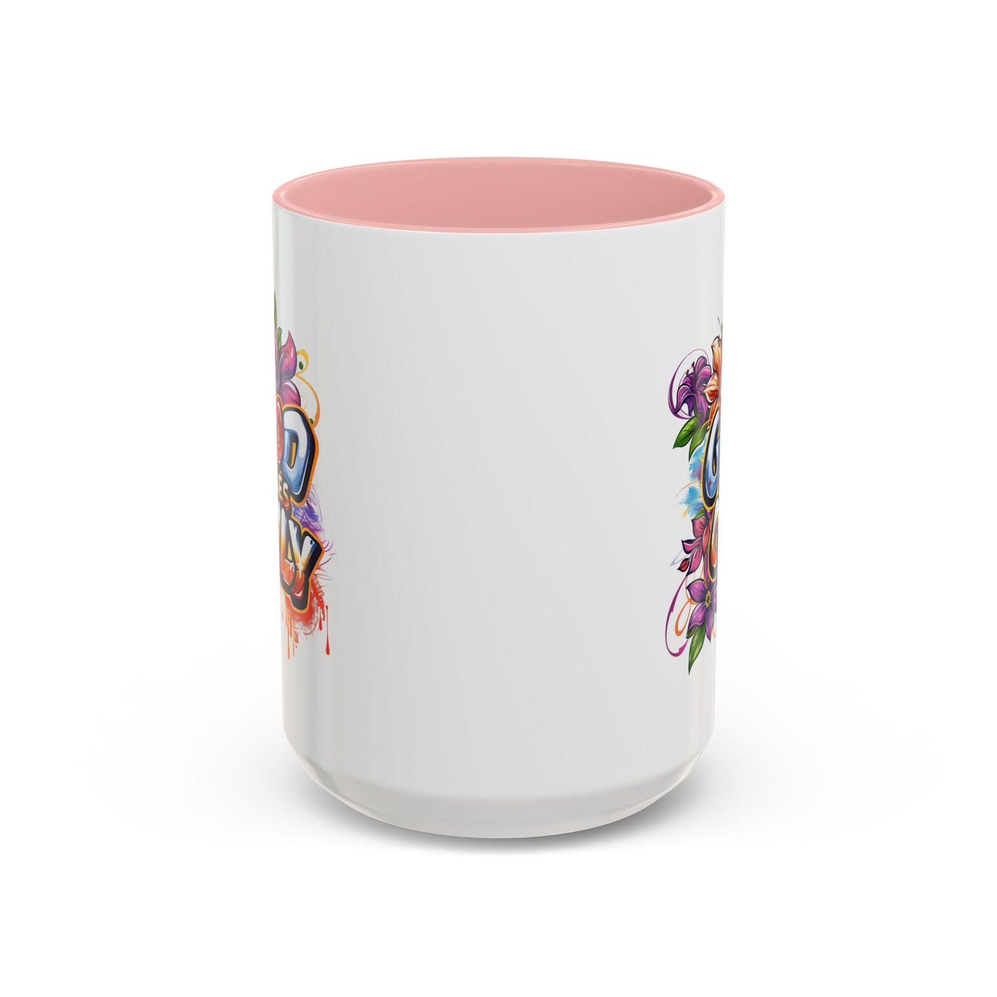Wellness Mug - Good Vibes Only Graffiti Flowers