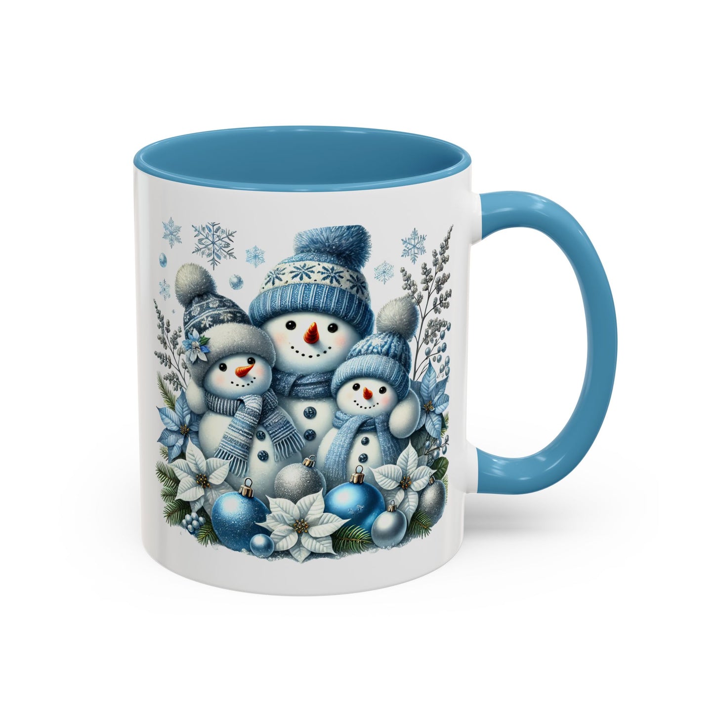 Christmas Mug - Blue Snowman Family