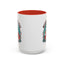 Christmas Mug - Merry Christmas Black & Red Text Cool Santa