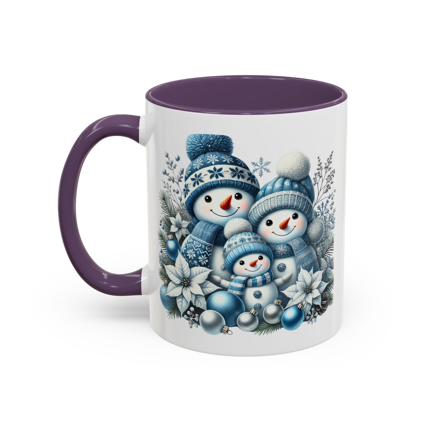 Christmas Mug - Blue Snowman Family
