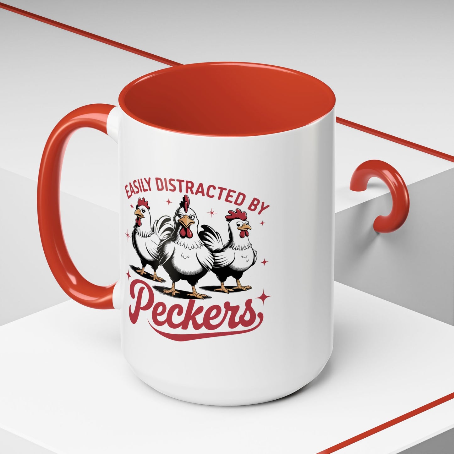 Humor Mug - Easily Distracted By Peckers